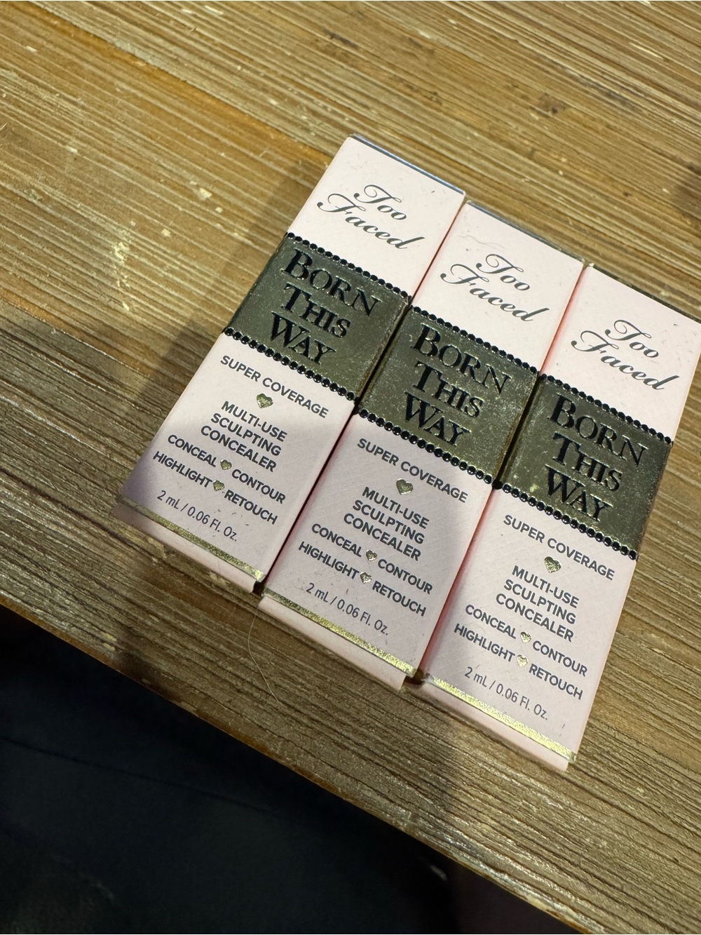 3 pack Too Faced Born This Way Super Coverage: Light Beige Travel Size